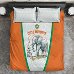 Ivory Coast Football Bedding Set 2026 Cote d'Ivoire Les Elephants White Version - African Pride