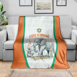 Ivory Coast Football Blanket 2026 Cote d'Ivoire Les Elephants White Version - African Pride