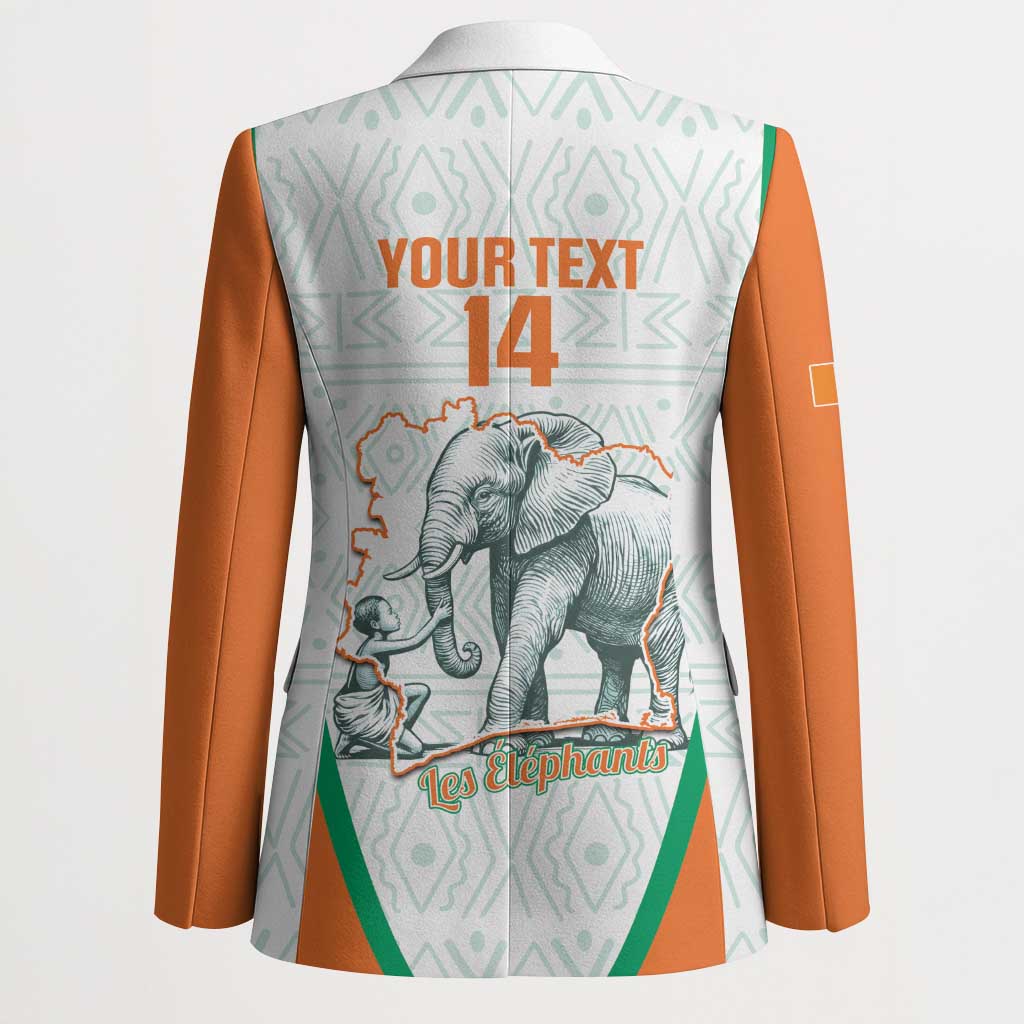 Custom Ivory Coast Football Blazer 2026 Cote d'Ivoire Les Elephants White Version - African Pride