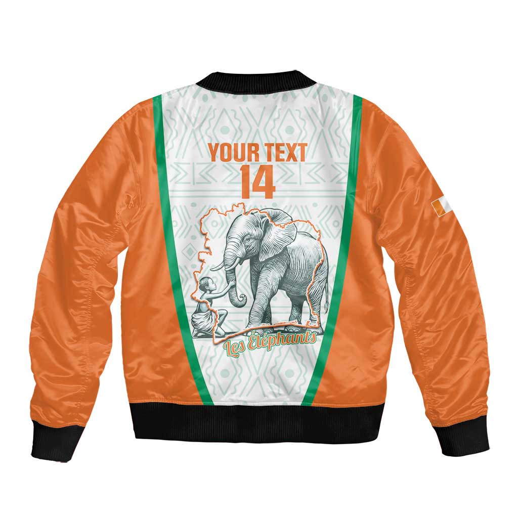 Custom Ivory Coast Football Bomber Jacket 2026 Cote d'Ivoire Les Elephants White Version - African Pride