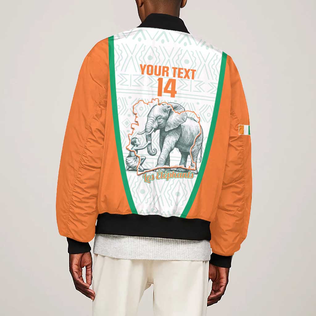 Custom Ivory Coast Football Bomber Jacket 2026 Cote d'Ivoire Les Elephants White Version - African Pride