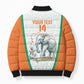 Custom Ivory Coast Football Bomber Puffer Jacket 2026 Cote d'Ivoire Les Elephants White Version - African Pride