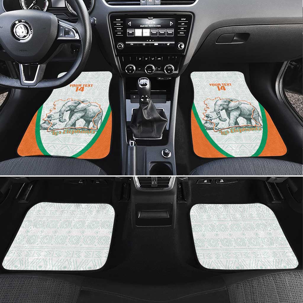 Custom Ivory Coast Football Car Mats 2026 Cote d'Ivoire Les Elephants White Version - African Pride