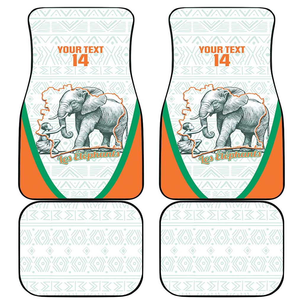 Custom Ivory Coast Football Car Mats 2026 Cote d'Ivoire Les Elephants White Version - African Pride