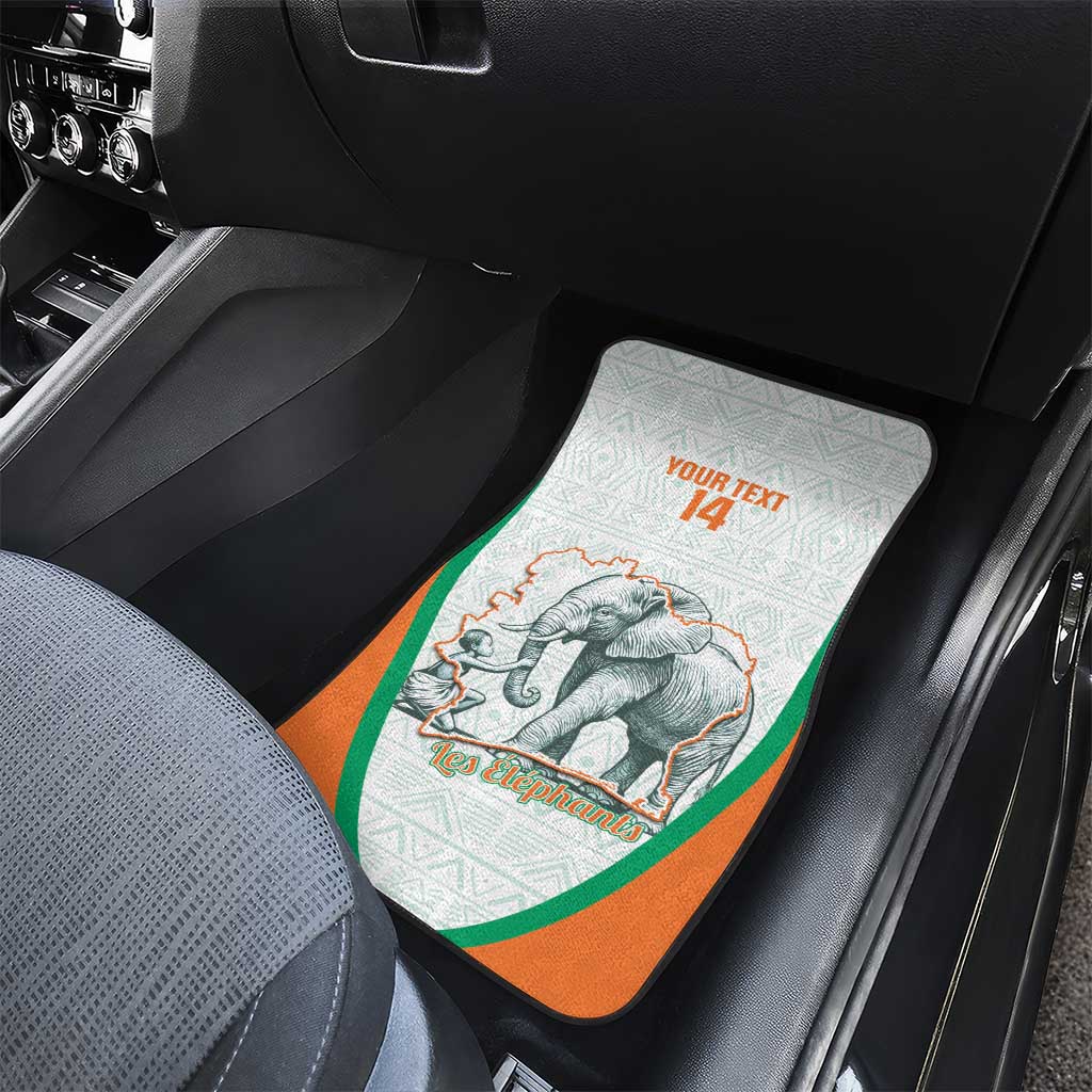 Custom Ivory Coast Football Car Mats 2026 Cote d'Ivoire Les Elephants White Version - African Pride