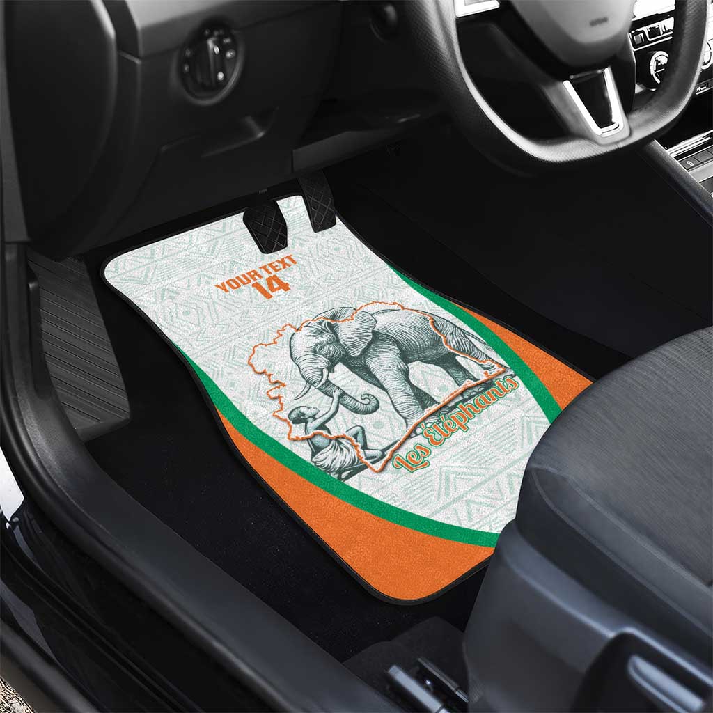 Custom Ivory Coast Football Car Mats 2026 Cote d'Ivoire Les Elephants White Version - African Pride