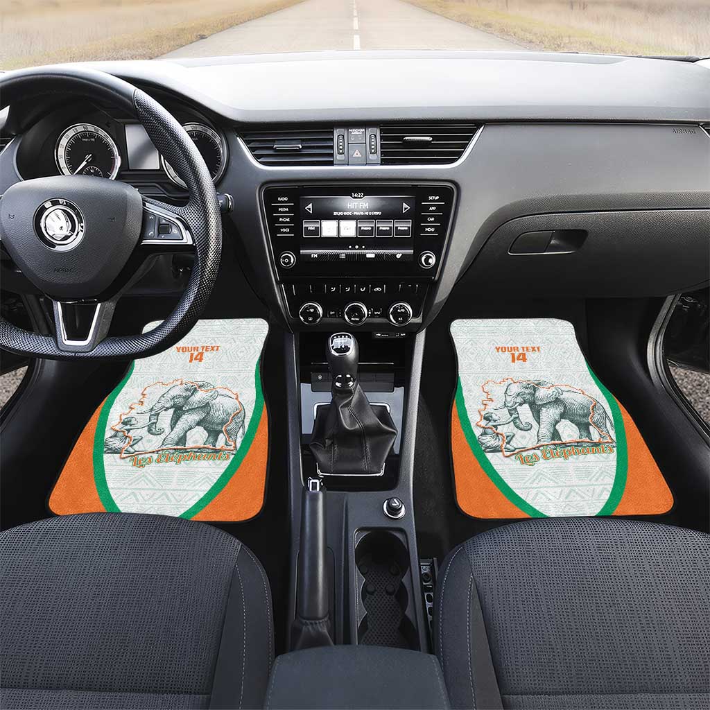 Custom Ivory Coast Football Car Mats 2026 Cote d'Ivoire Les Elephants White Version - African Pride