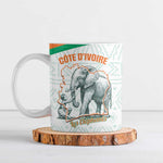 Custom Ivory Coast Football Ceramic Mug 2026 Cote d'Ivoire Les Elephants White Version - African Pride