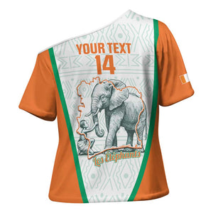 Custom Ivory Coast Football Cross Shoulder Shirt 2026 Cote d'Ivoire Les Elephants White Version - African Pride
