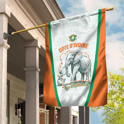 Ivory Coast Football Garden Flag 2026 Cote d'Ivoire Les Elephants White Version - African Pride