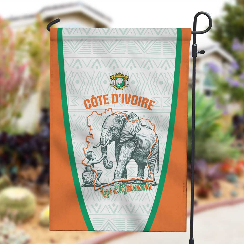 Ivory Coast Football Garden Flag 2026 Cote d'Ivoire Les Elephants White Version - African Pride