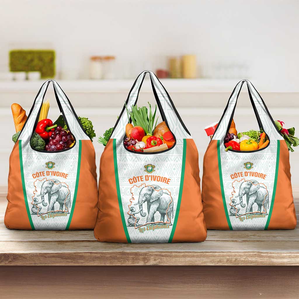 Ivory Coast Football Grocery Bag 2026 Cote d'Ivoire Les Elephants White Version - African Pride