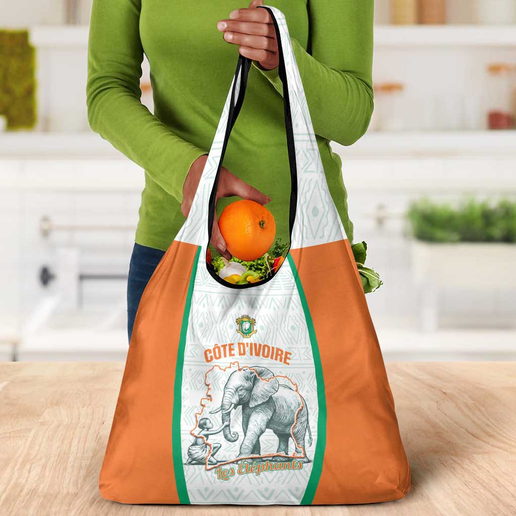 Ivory Coast Football Grocery Bag 2026 Cote d'Ivoire Les Elephants White Version - African Pride