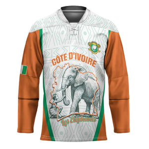 Custom Ivory Coast Football Hockey Jersey 2026 Cote d'Ivoire Les Elephants White Version - African Pride