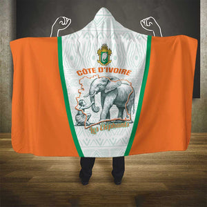 Ivory Coast Football Hooded Blanket 2026 Cote d'Ivoire Les Elephants White Version - African Pride
