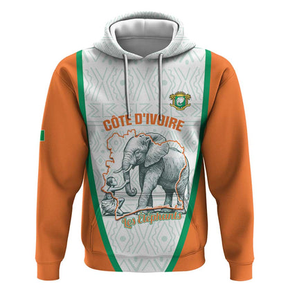 Custom Ivory Coast Football Hoodie 2026 Cote d'Ivoire Les Elephants White Version - African Pride