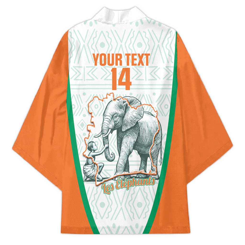 Custom Ivory Coast Football Kimono 2026 Cote d'Ivoire Les Elephants White Version - African Pride