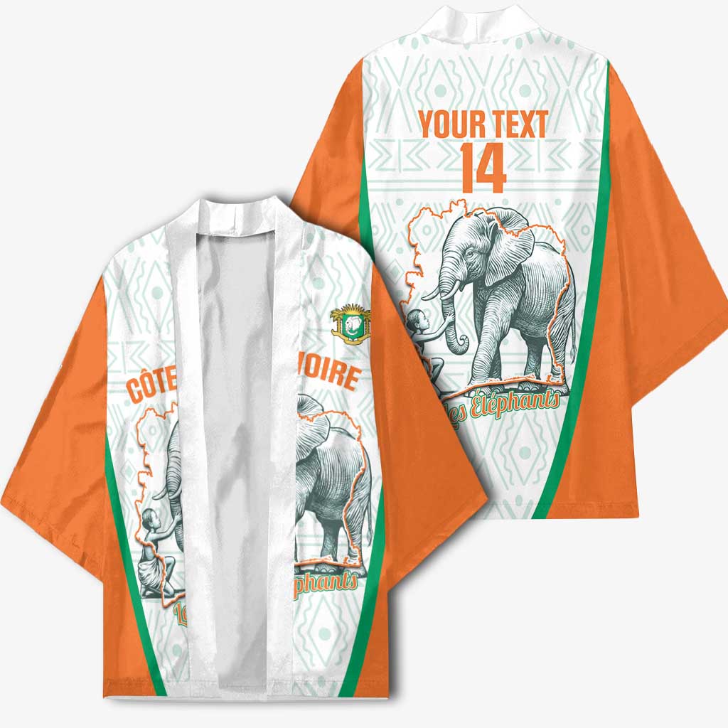 Custom Ivory Coast Football Kimono 2026 Cote d'Ivoire Les Elephants White Version - African Pride