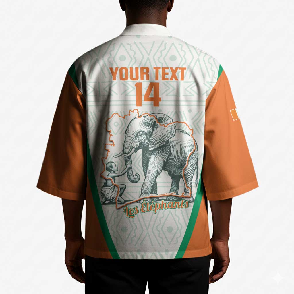 Custom Ivory Coast Football Kimono 2026 Cote d'Ivoire Les Elephants White Version - African Pride