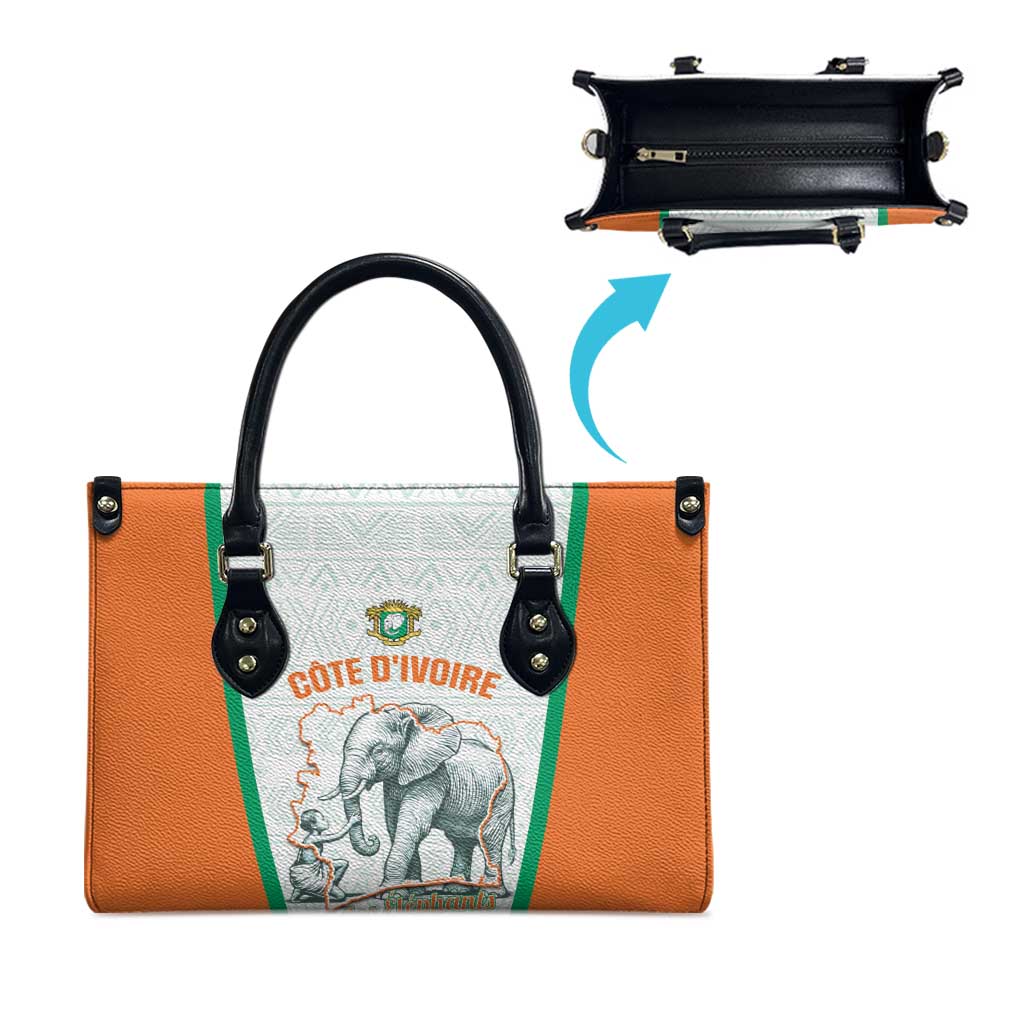 Ivory Coast Football Leather Bag 2026 Cote d'Ivoire Les Elephants White Version - African Pride