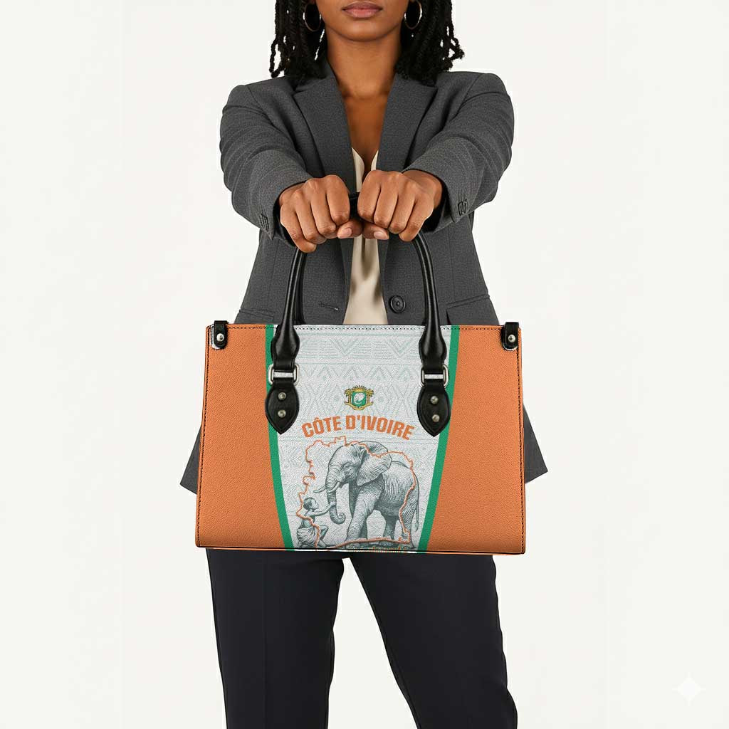 Ivory Coast Football Leather Bag 2026 Cote d'Ivoire Les Elephants White Version - African Pride