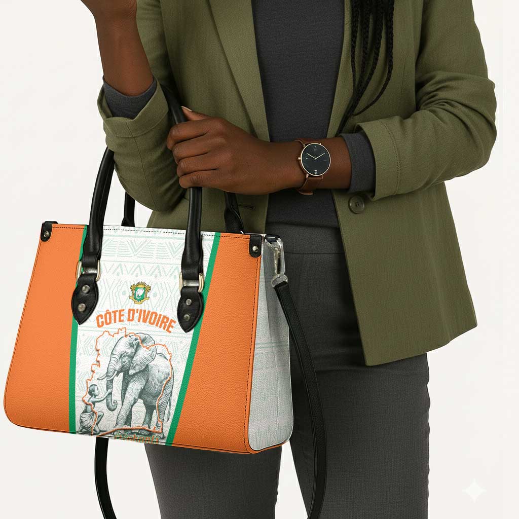 Ivory Coast Football Leather Bag 2026 Cote d'Ivoire Les Elephants White Version - African Pride
