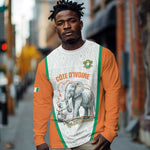 Custom Ivory Coast Football Long Sleeve Shirt 2026 Cote d'Ivoire Les Elephants White Version - African Pride