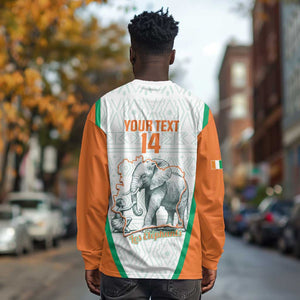 Custom Ivory Coast Football Long Sleeve Shirt 2026 Cote d'Ivoire Les Elephants White Version - African Pride