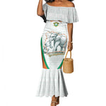 Custom Ivory Coast Football Mermaid Dress 2026 Cote d'Ivoire Les Elephants White Version LT14