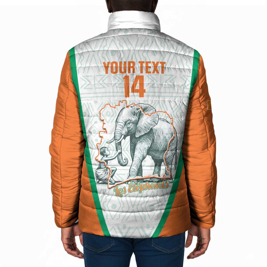 Custom Ivory Coast Football Padded Jacket 2026 Cote d'Ivoire Les Elephants White Version - African Pride