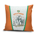 Ivory Coast Football Pillow Cover 2026 Cote d'Ivoire Les Elephants White Version - African Pride