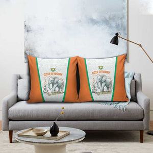 Ivory Coast Football Pillow Cover 2026 Cote d'Ivoire Les Elephants White Version - African Pride