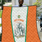 Ivory Coast Football Quilt 2026 Cote d'Ivoire Les Elephants White Version - African Pride