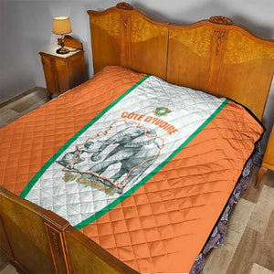 Ivory Coast Football Quilt 2026 Cote d'Ivoire Les Elephants White Version - African Pride