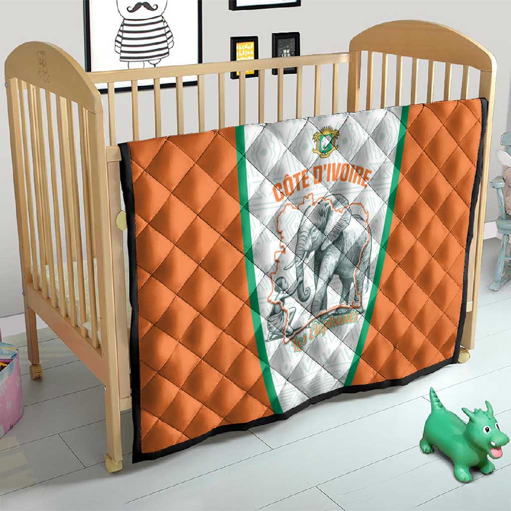 Ivory Coast Football Quilt 2026 Cote d'Ivoire Les Elephants White Version - African Pride