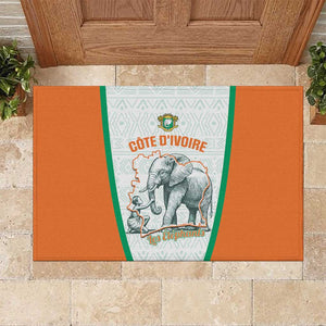 Ivory Coast Football Rubber Doormat 2026 Cote d'Ivoire Les Elephants White Version - African Pride