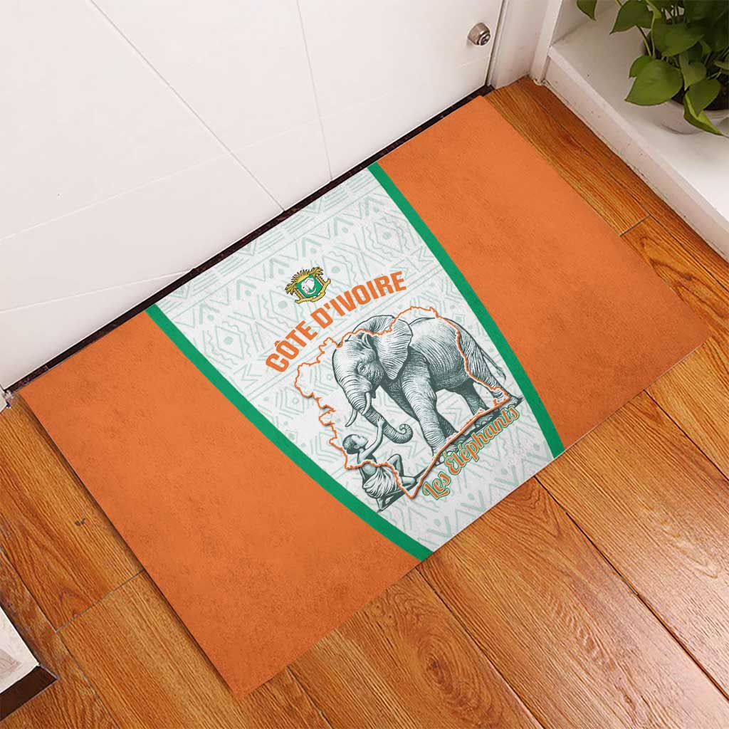 Ivory Coast Football Rubber Doormat 2026 Cote d'Ivoire Les Elephants White Version - African Pride