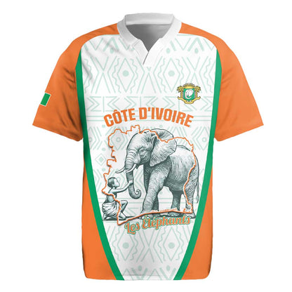 Custom Ivory Coast Football Rugby Jersey 2026 Cote d'Ivoire Les Elephants White Version LT14
