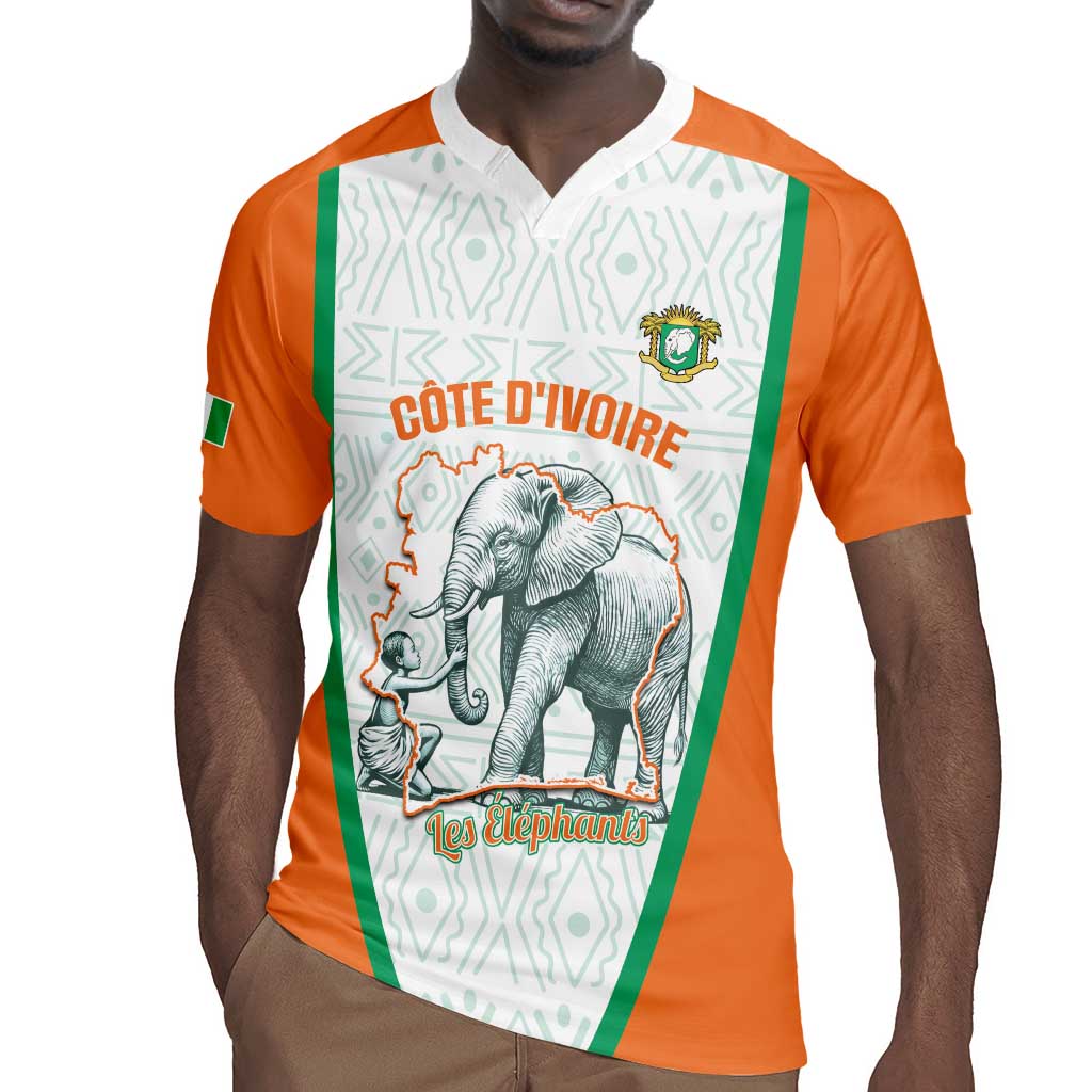 Custom Ivory Coast Football Rugby Jersey 2026 Cote d'Ivoire Les Elephants White Version LT14