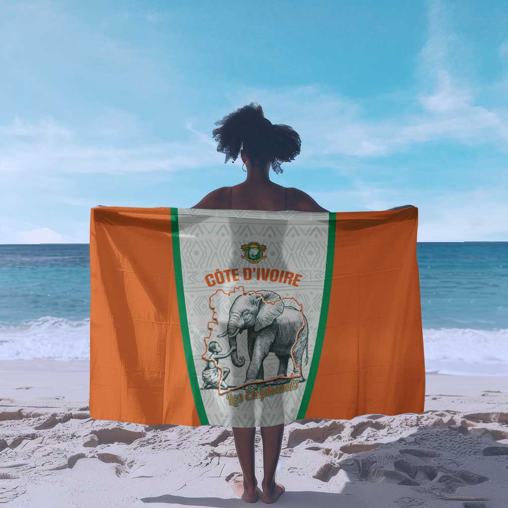 Ivory Coast Football Sarong 2026 Cote d'Ivoire Les Elephants White Version - African Pride
