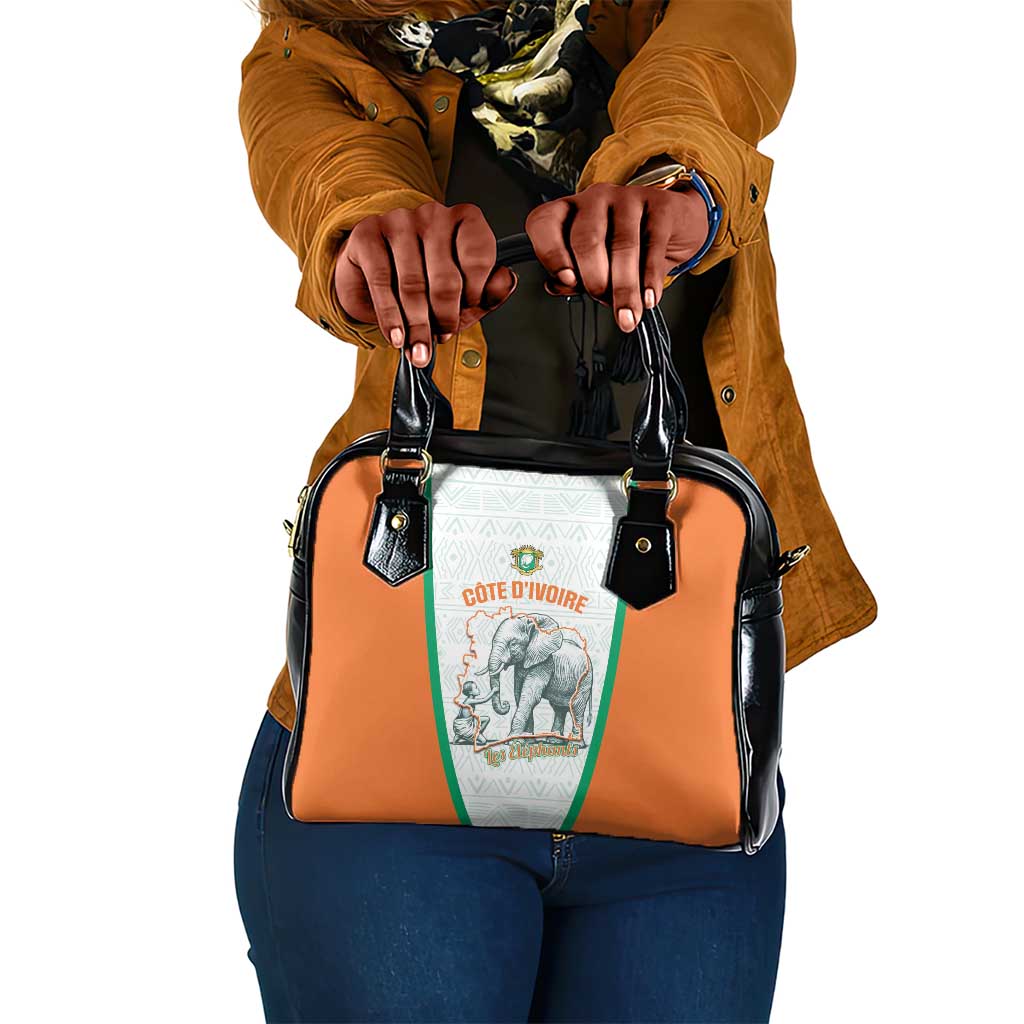 Ivory Coast Football Shoulder Handbag 2026 Cote d'Ivoire Les Elephants White Version - African Pride