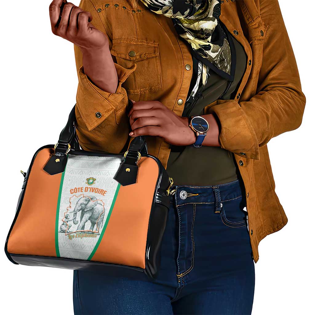 Ivory Coast Football Shoulder Handbag 2026 Cote d'Ivoire Les Elephants White Version - African Pride