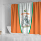 Ivory Coast Football Shower Curtain 2026 Cote d'Ivoire Les Elephants White Version - African Pride
