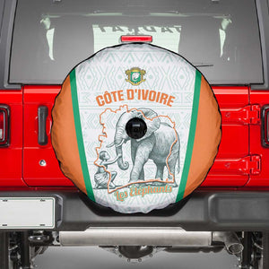 Ivory Coast Football Spare Tire Cover 2026 Cote d'Ivoire Les Elephants White Version - African Pride