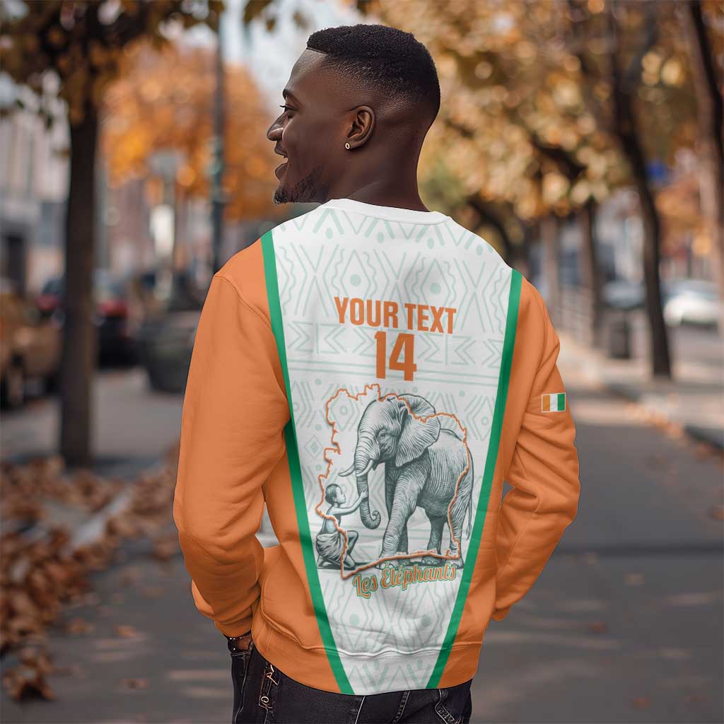 Custom Ivory Coast Football Sweatshirt 2026 Cote d'Ivoire Les Elephants White Version - African Pride