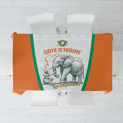 Ivory Coast Football Tablecloth 2026 Cote d'Ivoire Les Elephants White Version - African Pride