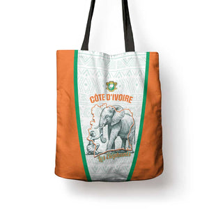 Ivory Coast Football Tote Bag 2026 Cote d'Ivoire Les Elephants White Version - African Pride