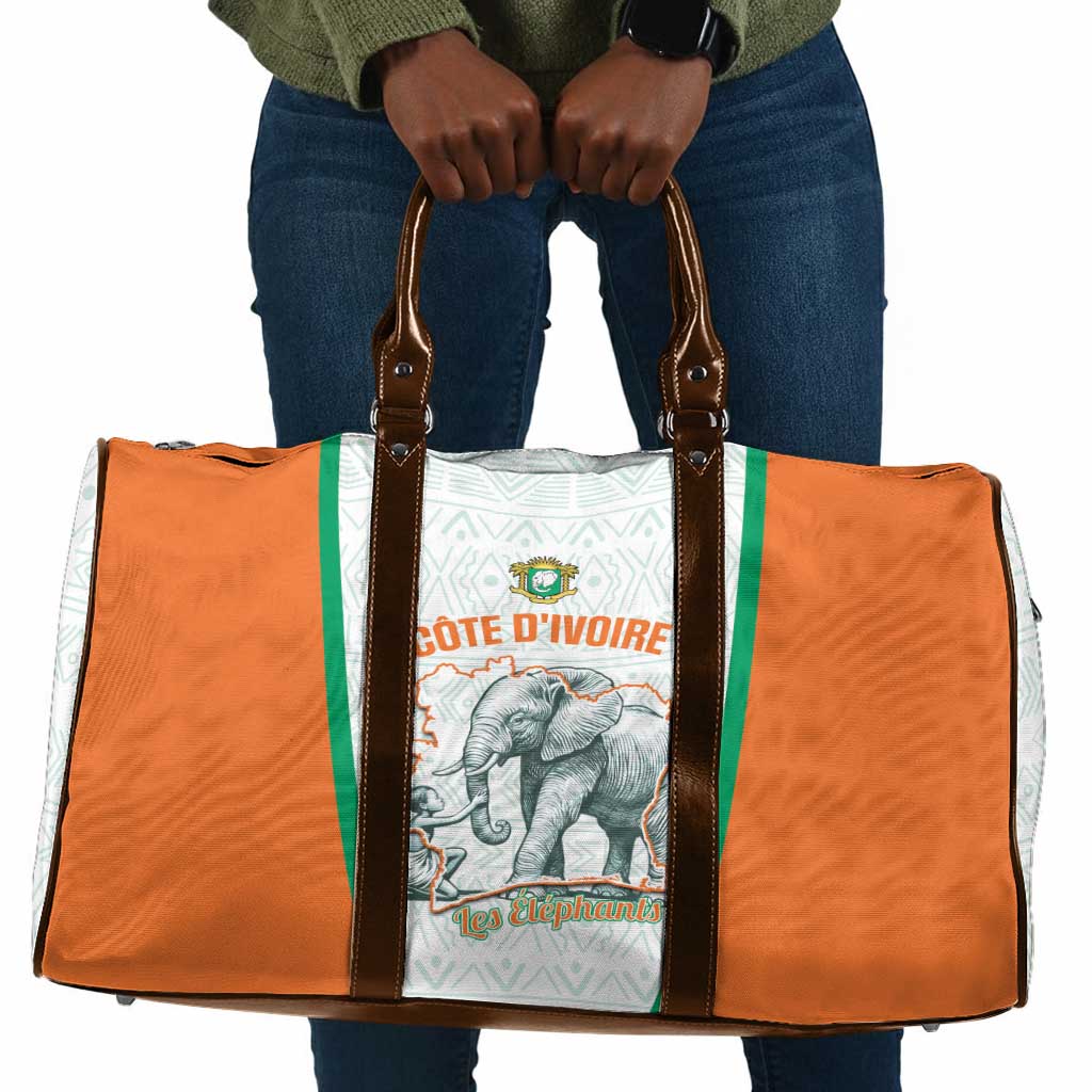 Ivory Coast Football Travel Bag 2026 Cote d'Ivoire Les Elephants White Version - African Pride