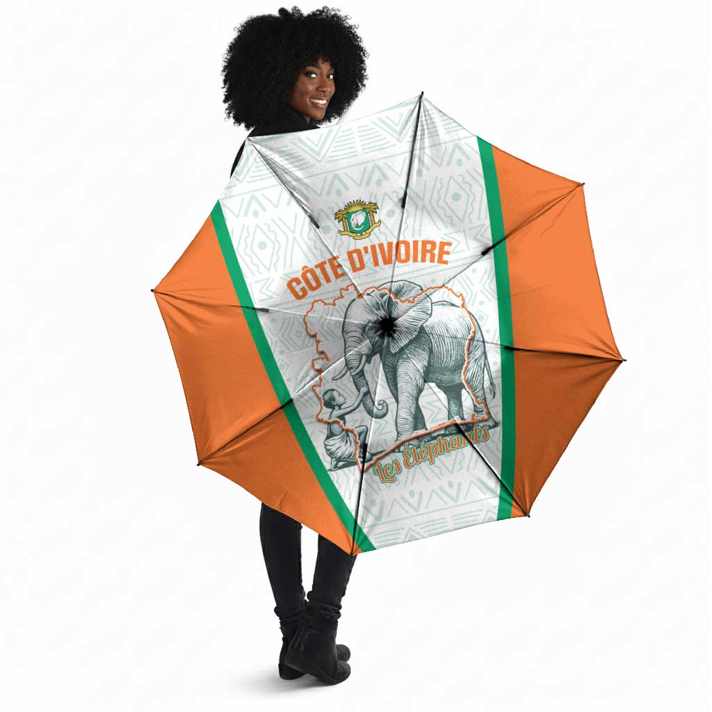 Ivory Coast Football Umbrella 2026 Cote d'Ivoire Les Elephants White Version - African Pride