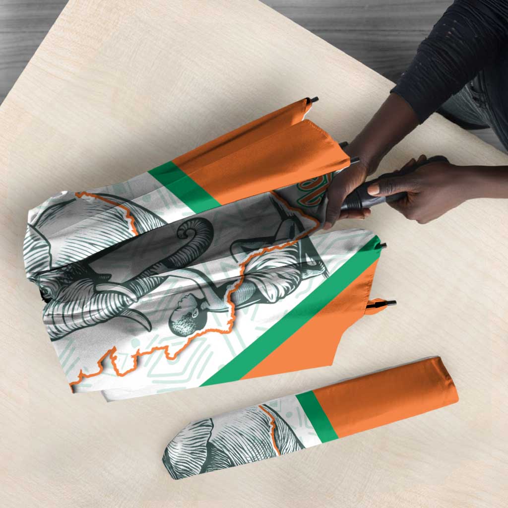 Ivory Coast Football Umbrella 2026 Cote d'Ivoire Les Elephants White Version - African Pride